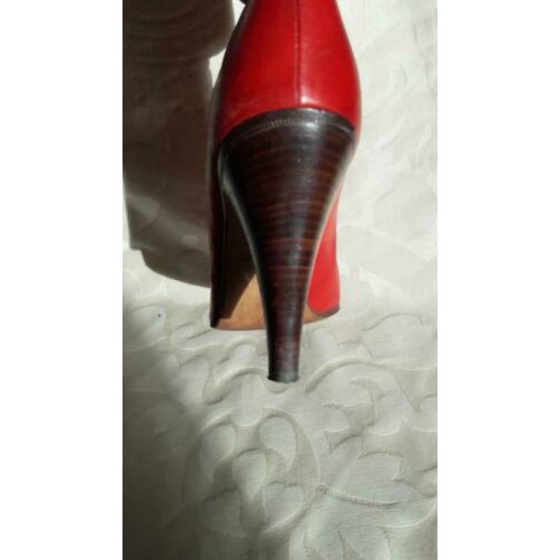 Casadei vintage laarsjes, rood, maat 37,5 (7.5)