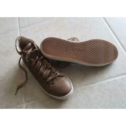 Via vai sneakers,leer,bruin,taupe,maat 40