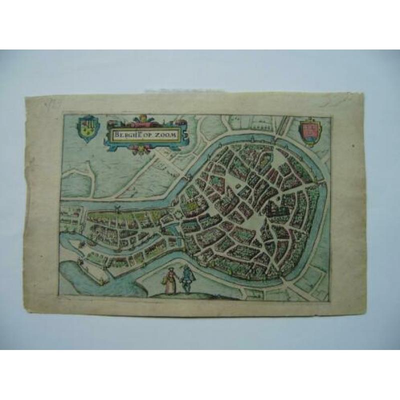 Bergen op zoom oude gravure 1612.