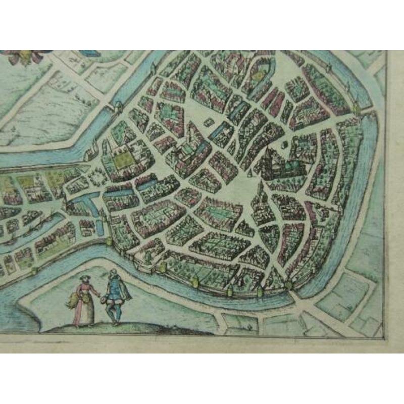 Bergen op zoom oude gravure 1612.