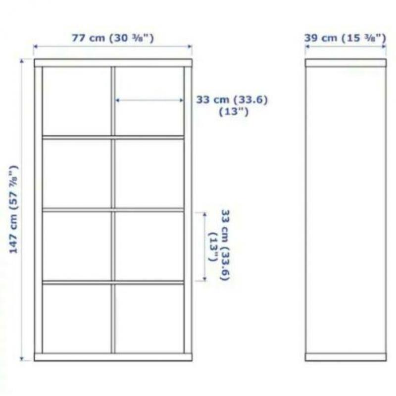 Kallax Ikea vakkenkast + deurtjes