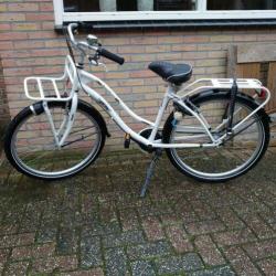 Crazy Cruiser 26 inch meisjesfiets Wit Zwart