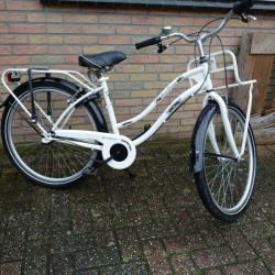 Crazy Cruiser 26 inch meisjesfiets Wit Zwart