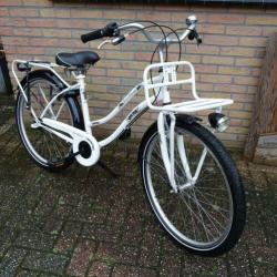 Crazy Cruiser 26 inch meisjesfiets Wit Zwart