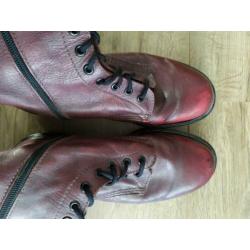 Dr Martens hoge leren laarzen donkerrood / bordeaux - mt 41