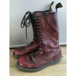 Dr Martens hoge leren laarzen donkerrood / bordeaux - mt 41