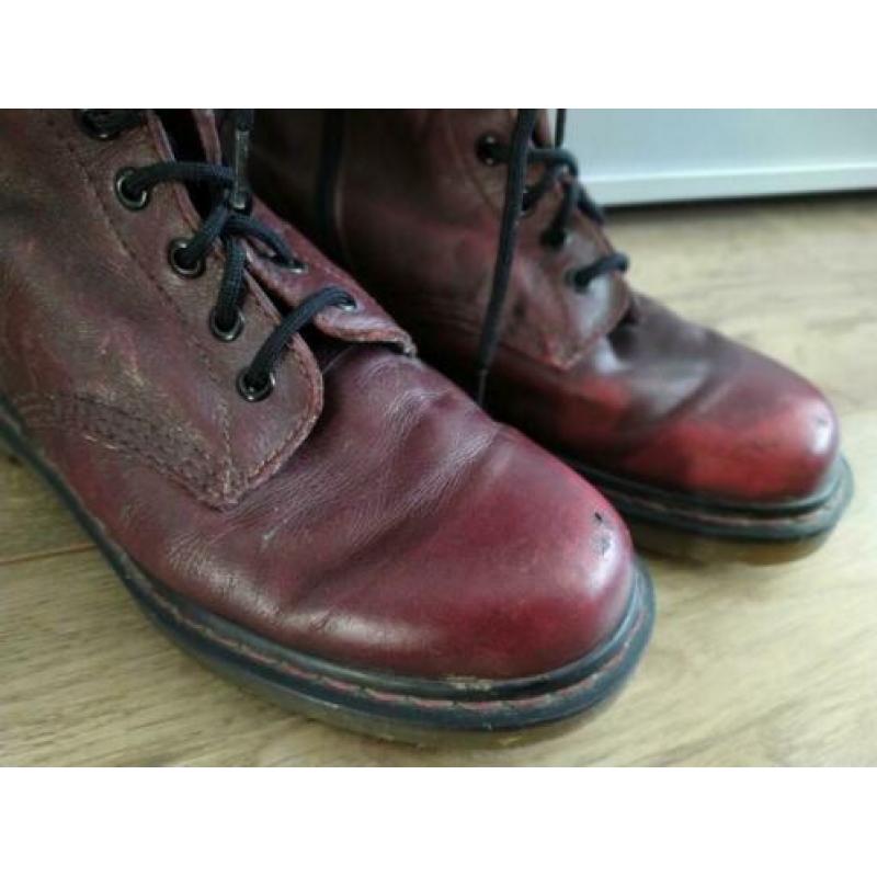 Dr Martens hoge leren laarzen donkerrood / bordeaux - mt 41