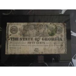 confederte fifty cents georgia.1863 civil war.