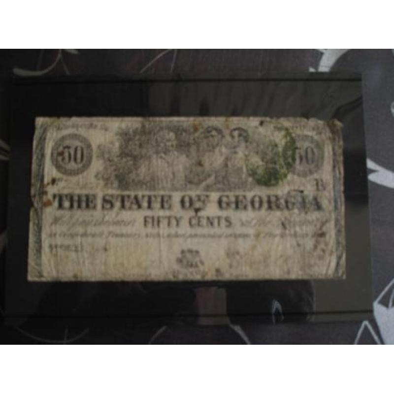 confederte fifty cents georgia.1863 civil war.