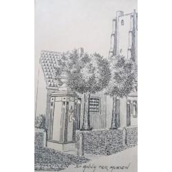 tekening August Cocquyt arch. marktplein St Anna ter Muiden