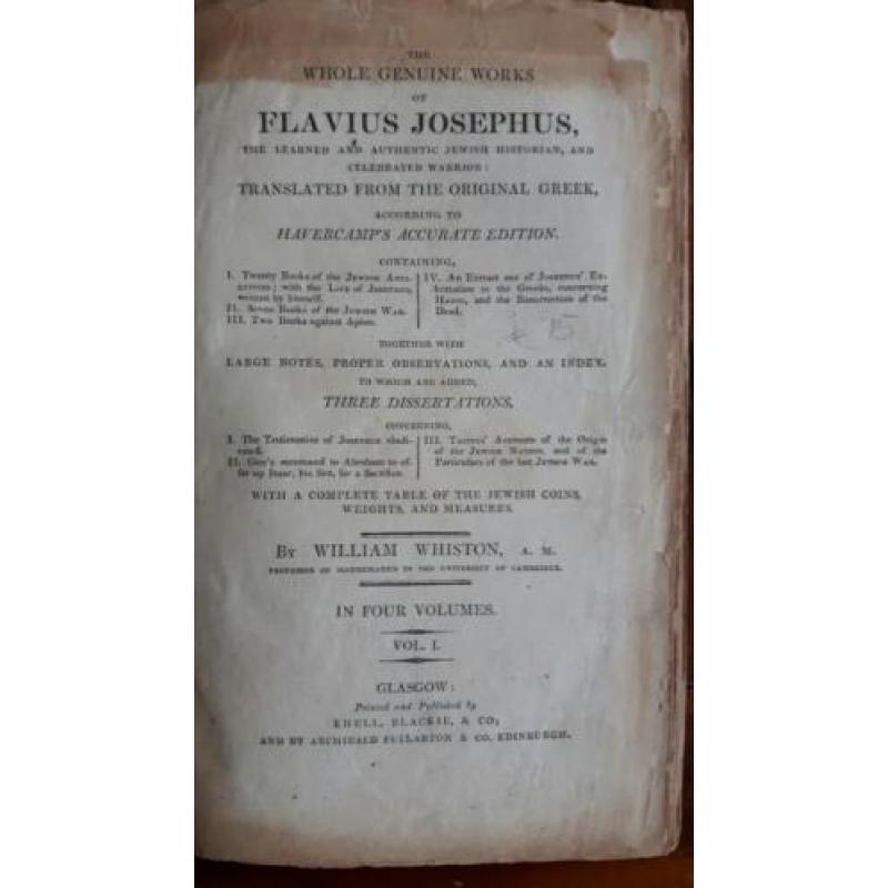 The whole genuine works of Flavius Josephus 1818