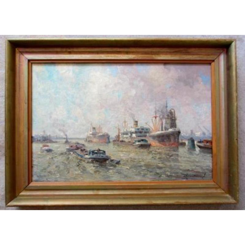 ==G J Delfgaauw 1882-1947====havengezicht ROTTERDAM===