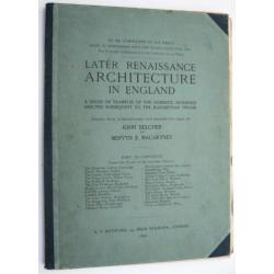 Later Renaissance Architecture in England 1897 Architectuur