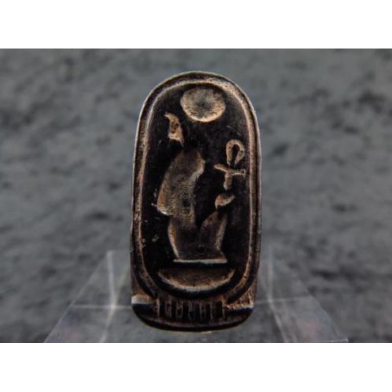 Egyptian seal of serpentine ring with hieroglyphs of Amenhot