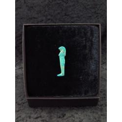 Egyptian faience amulet son of Horus Kebehsenoef