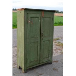 Frans oud groen kastje * Saar's Brocante*