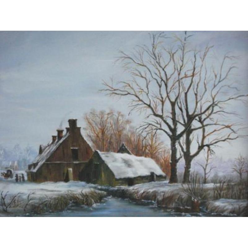 Oud Hollands Winterlandschap