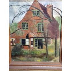 Heyme Vis 1883-1965 Olieverfschilderij Bergen Nh