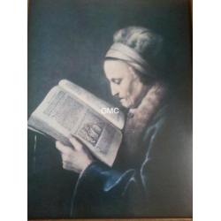 Gerard Dou schilderij replica met houten sier lijst