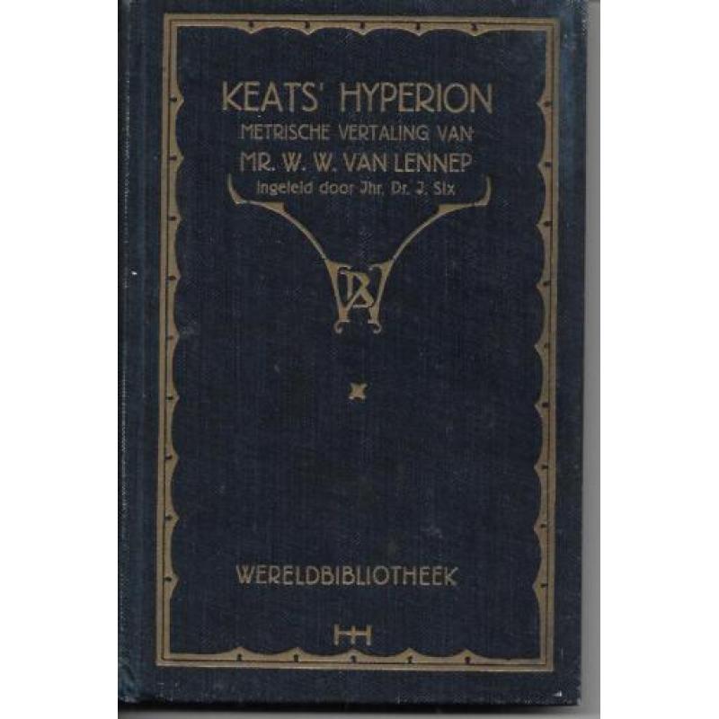 Keats' Hyperion - metrische vertaling van Mr W.W. van Lennep