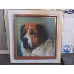 Portret hond echt geschilderd