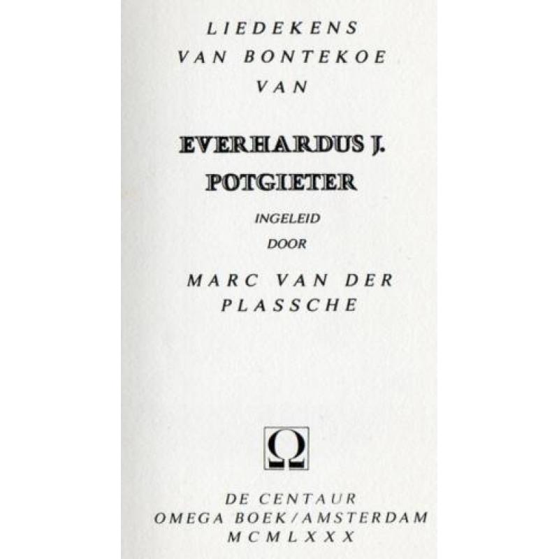 Potgieter, Everhardus J. - Liedekens van Bontekoe (1980)