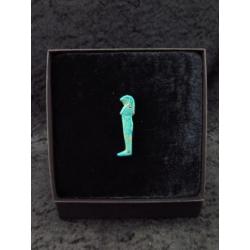 Egyptian faience amulet son of Horus Kebehsenoef