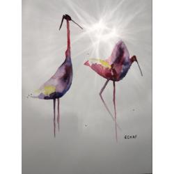 Kraanvogel aquarel kraanvogels