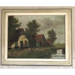 Schilderij boerderij Albert (Ab) Torringa - goede staat