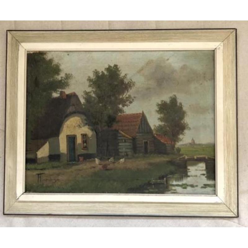 Schilderij boerderij Albert (Ab) Torringa - goede staat