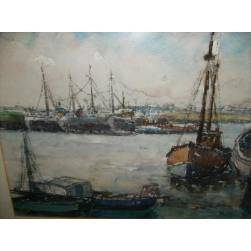 aquarel JWC van der Veer (1912-2001)