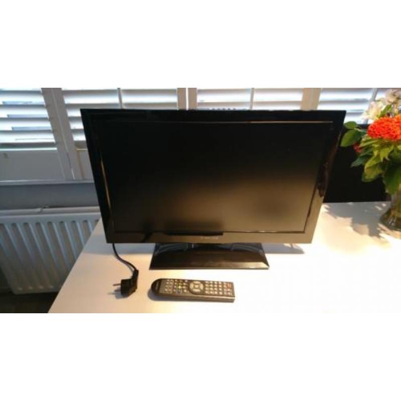 Q MEDIA Led tv 24inch met originele afstandsbediening & dvd