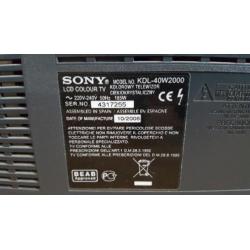 Sony Bravia KDL-40W2000 Goedwerkende LCD TV