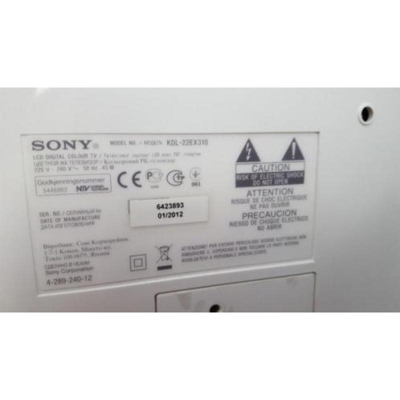 SONY BRAVIA KDL-22EX310 22inch TV.