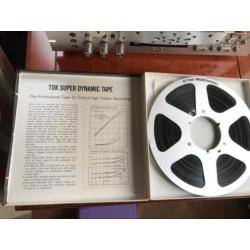 Metalen 6-spaaks 26,5cm TDK PROFESSIONAL reel met tape/doos