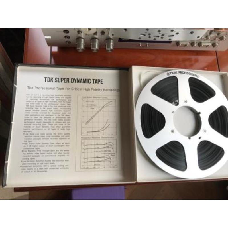 Metalen 6-spaaks 26,5cm TDK PROFESSIONAL reel met tape/doos