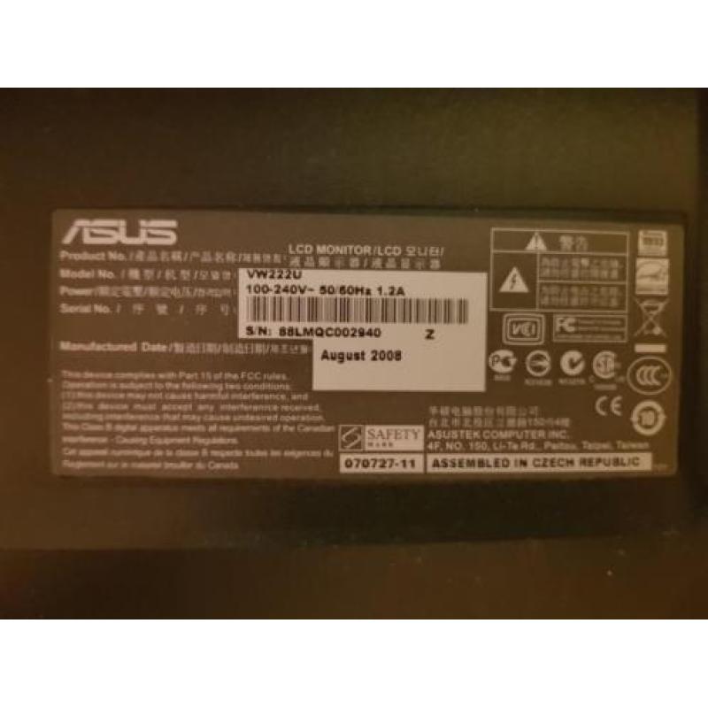 22" TFT LCD monitor ASUS VW222U