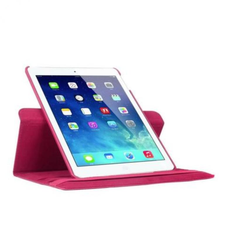 Apple iPad Air 360 Graden Hoes Cover Stand Case Roze / Pink