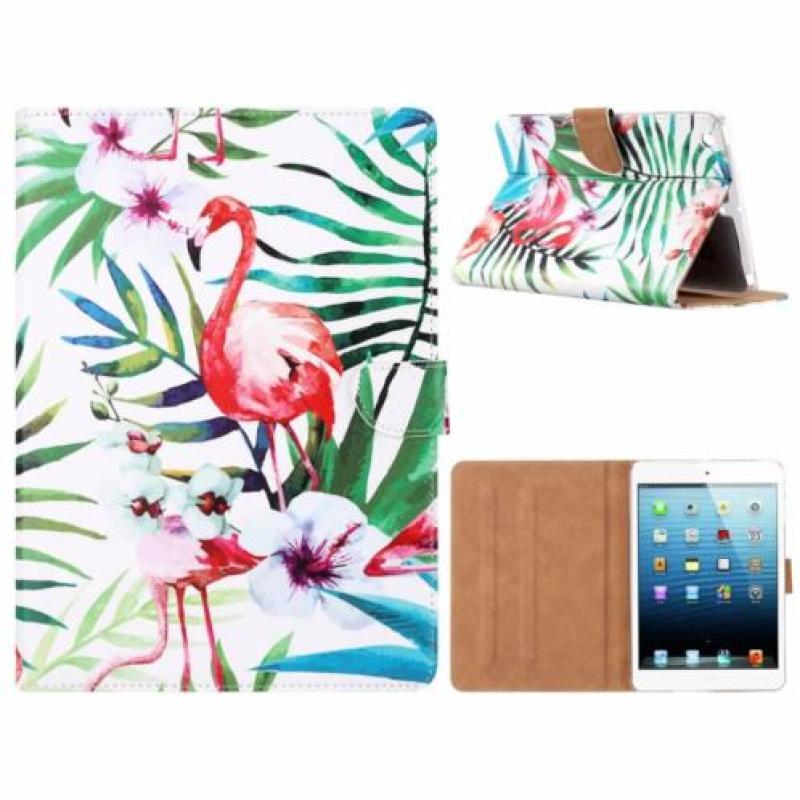 Ntech iPad mini 1 / 2 / 3 Tropische Flamingo Design Booktyp