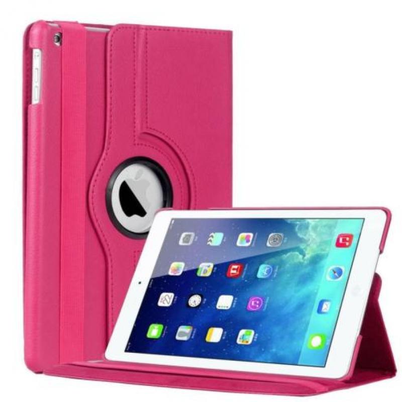 iPad Air 360 Graden Draaibare Hoes Cover Stand Case Roze /