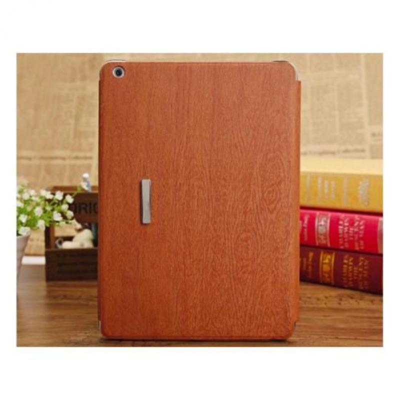 iPad Air - hoes, cover, case - hout textuur - bruin