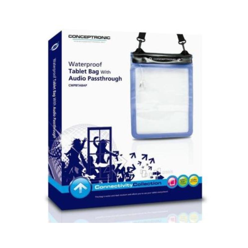 Conceptronic Waterproof Tablet Bag Hoes audio CWPBTABAP Ipad