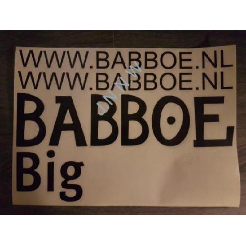 Actie nieuw Babboe bakfiets sticker's €17.50 incl op alles