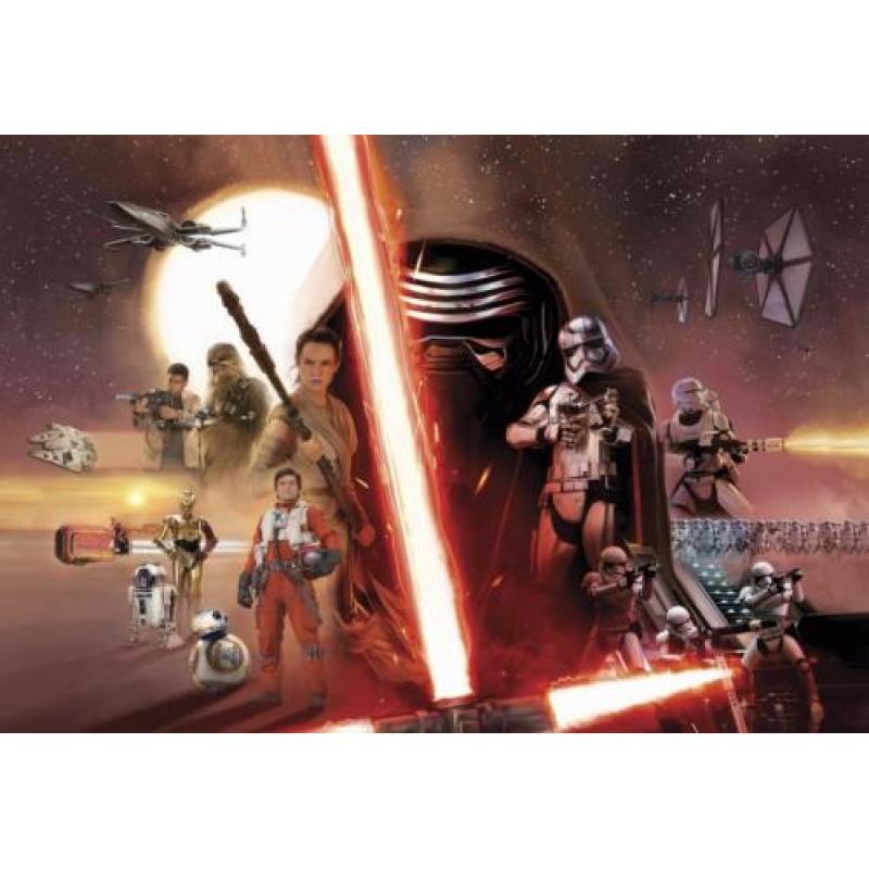 Star Wars VII collage fotobehang Nieuw L *Muurdeco4kids