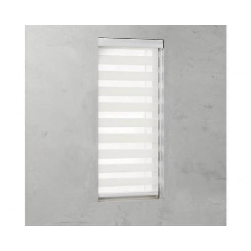 1x Duo rolgordijn licht doorlatend wit 80x75cm (nieuw)