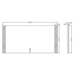 Wiesbaden Sunny dimbare LED condensvrije spiegel 1200x600